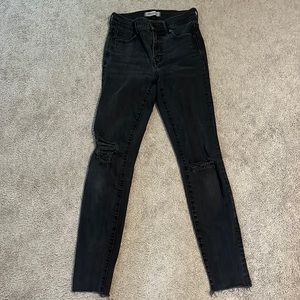 Madewell Distressed Black Denim